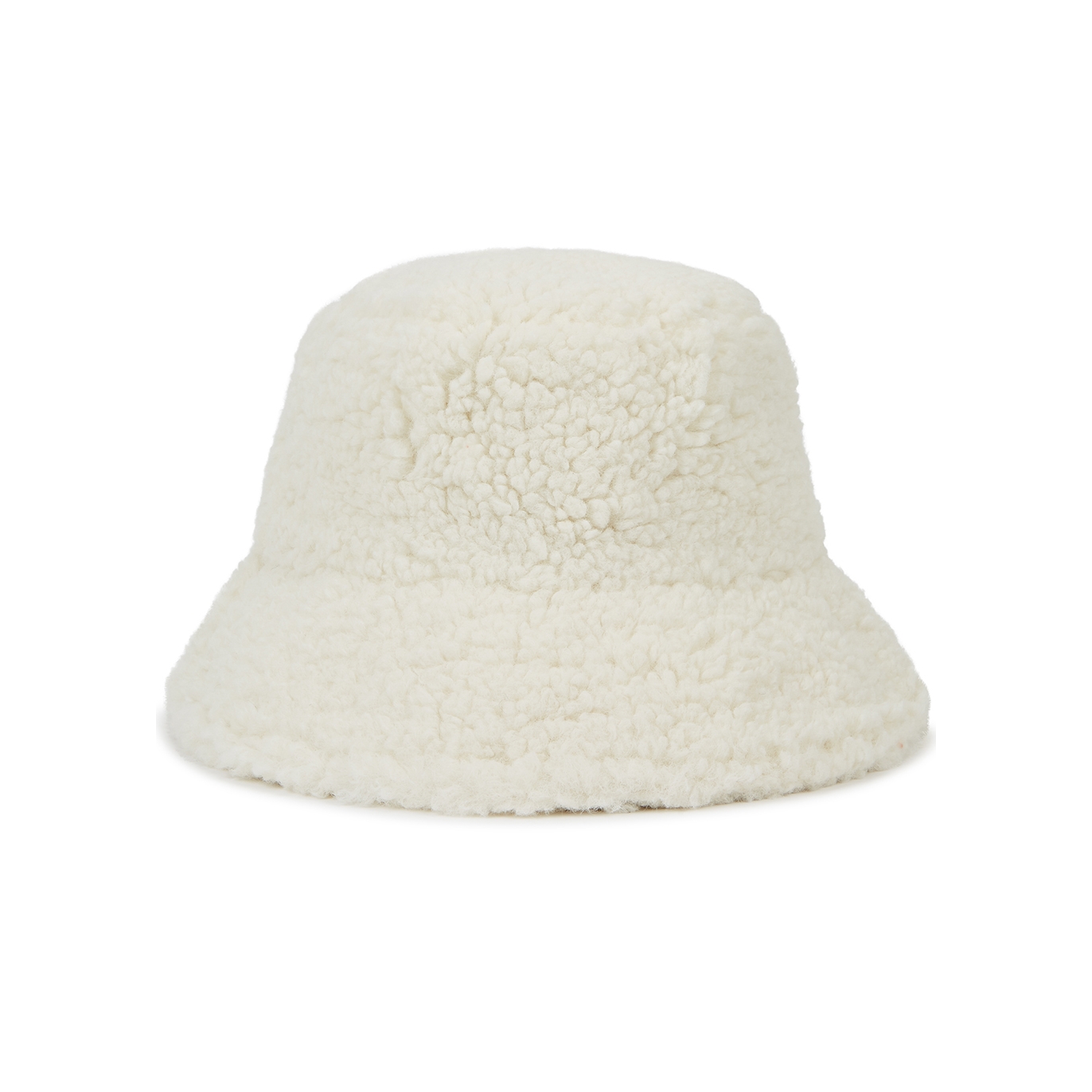 Lack Of Color Teddy Ivory Faux Shearling Bucket Hat - S/M