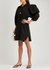 Poala black belted cotton-poplin dress - Rejina Pyo
