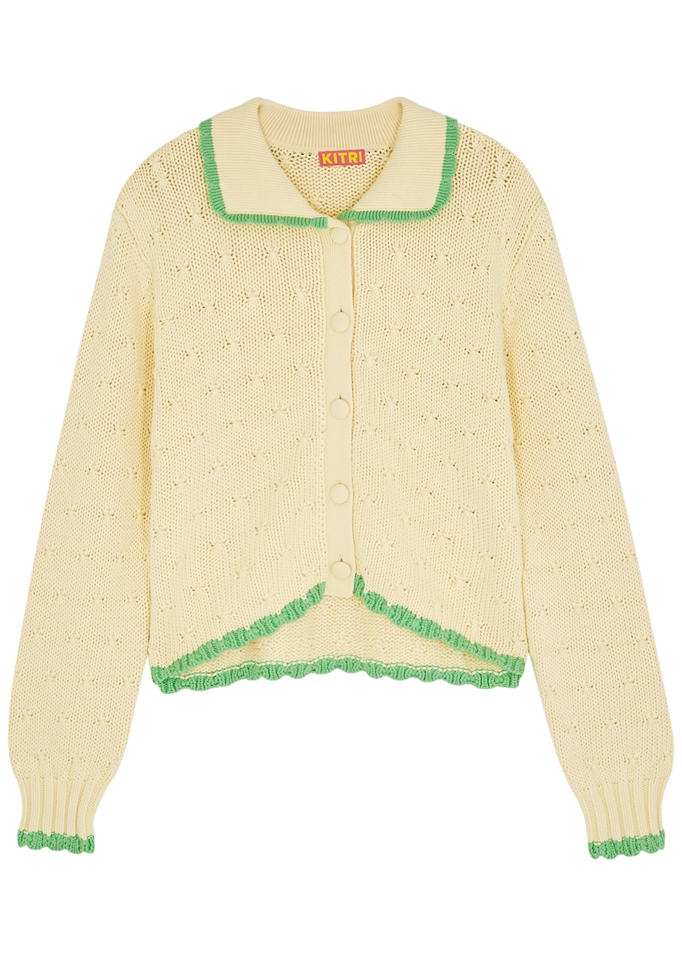 Dolly pale yellow cotton cardigan