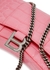 Hourglass crocodile-effect leather wallet-on-chain - Balenciaga