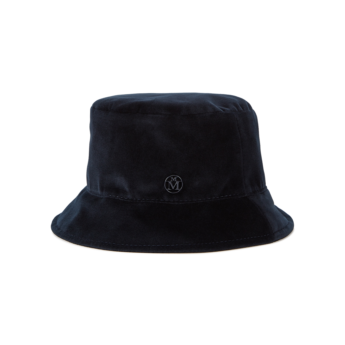 Maison Michel Paris Jason Navy Velvet Bucket Hat - S