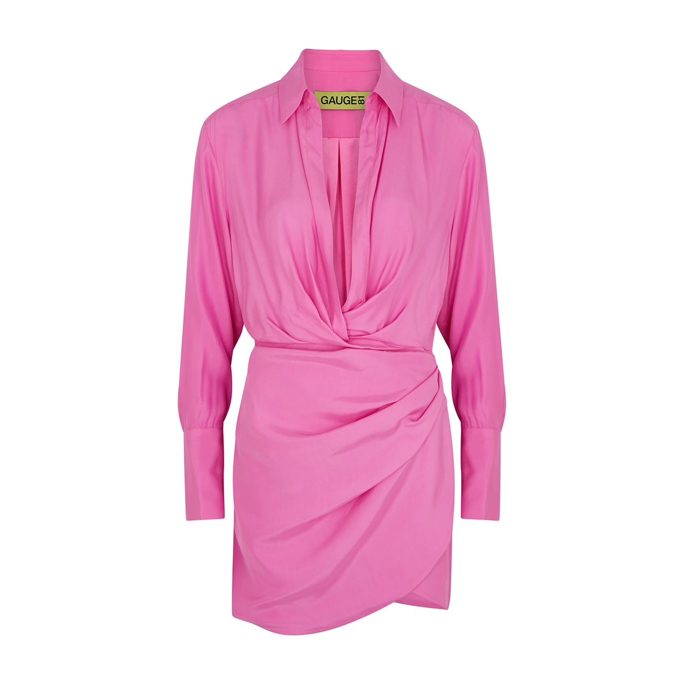 GAUGE81 Naha Pink Silk Mini Dress - XS
