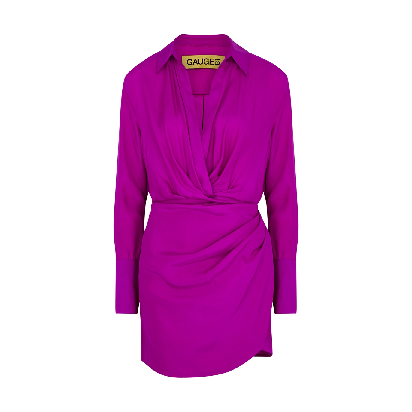 GAUGE81 Naha Purple Silk Mini Dress - XS