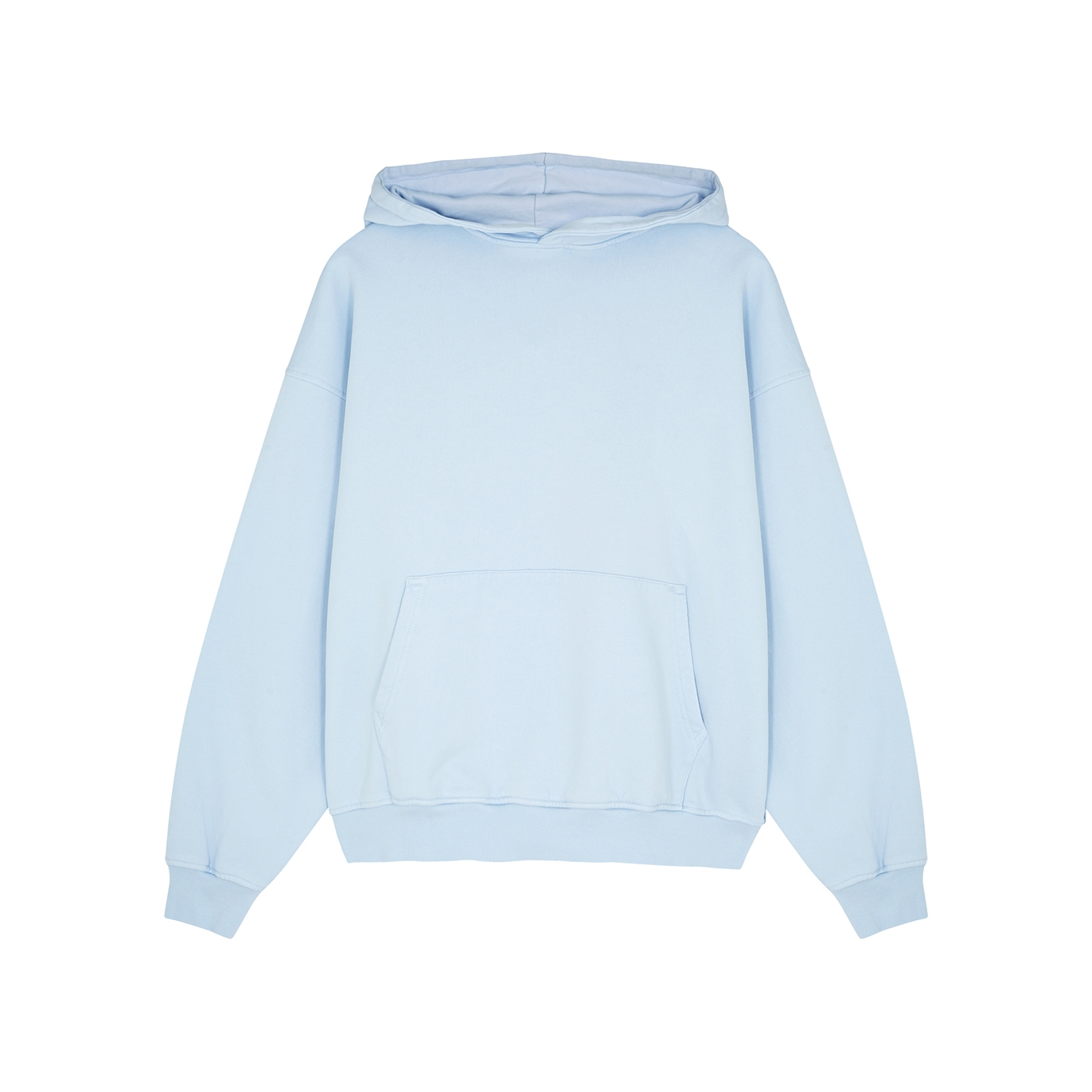 Colorful Standard Light Blue Hooded Cotton Sweatshirt