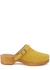 Mustard yellow suede clogs - RE/DONE