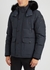 Round Island navy fur-trimmed quilted jacket - Moose Knuckles