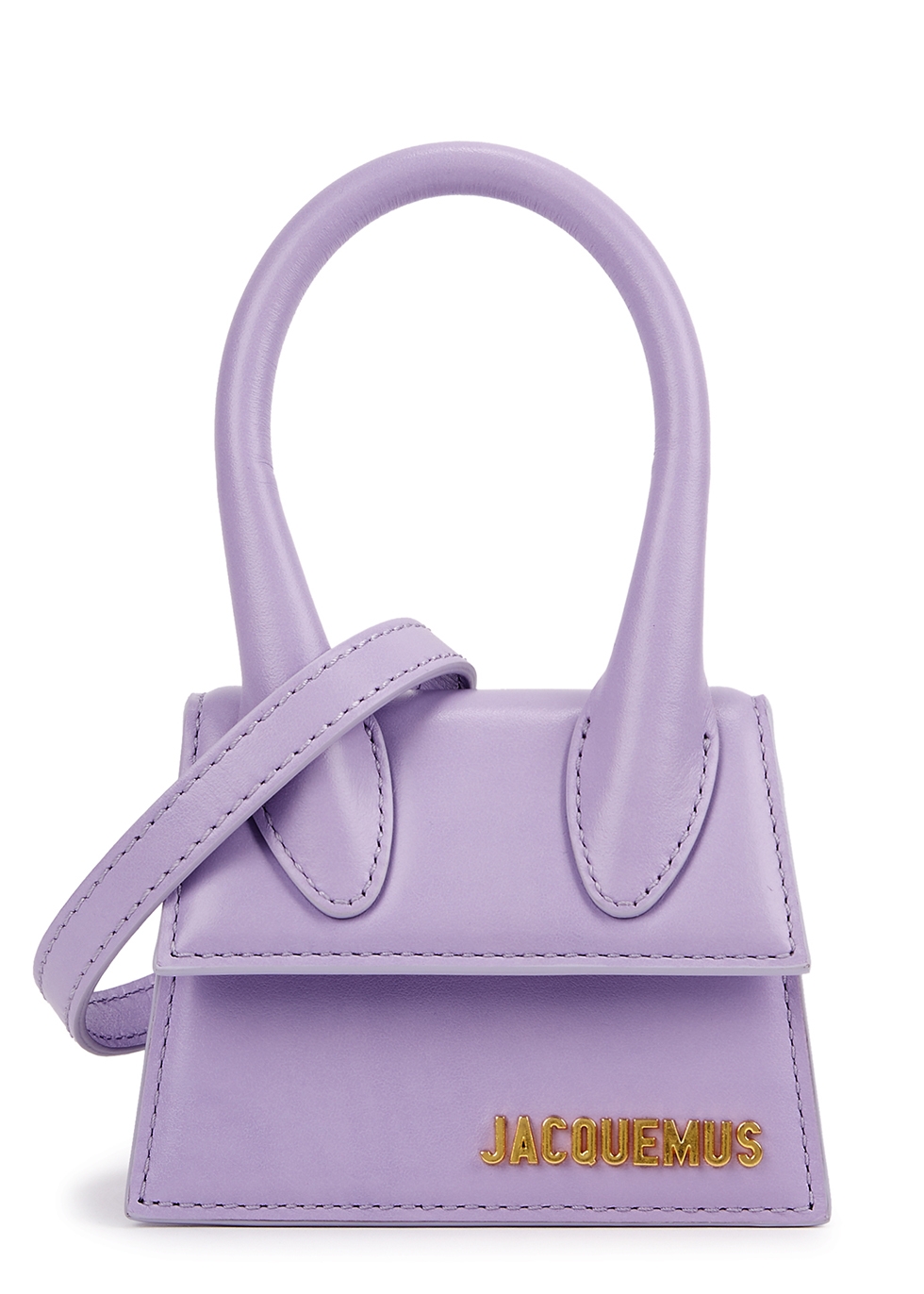 Le Chiquito lilac leather top handle bag