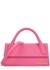 Le Chiquito Long pink leather top handle bag - Jacquemus