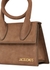 Le Chiquito Noued brown suede top handle bag - Jacquemus