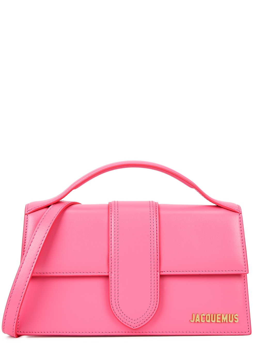 Jacquemus Le Grande Bambino pink leather top handle bag
