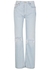 90's bleach-blue distressed straight-leg jeans - RE/DONE