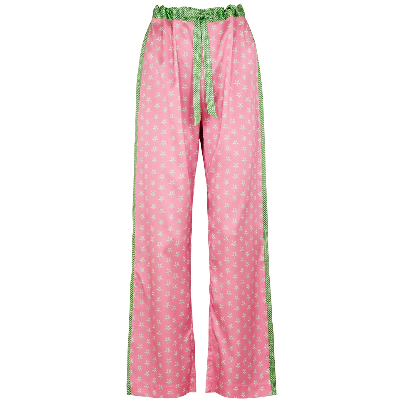 Jessica Russell Flint Lucy's Blushing Stars Stretch-silk Pyjama Trousers - Pink - L