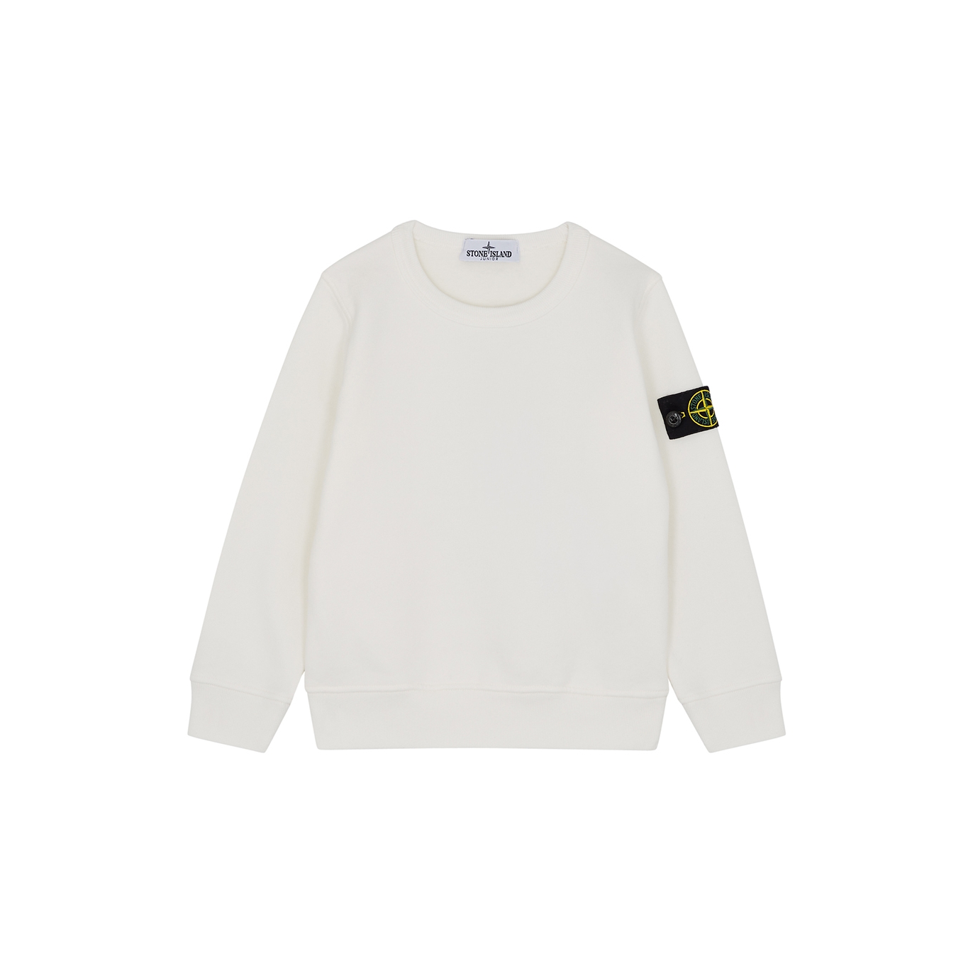 Stone Island Kids Cotton Sweatshirt (2-4 Years) In White