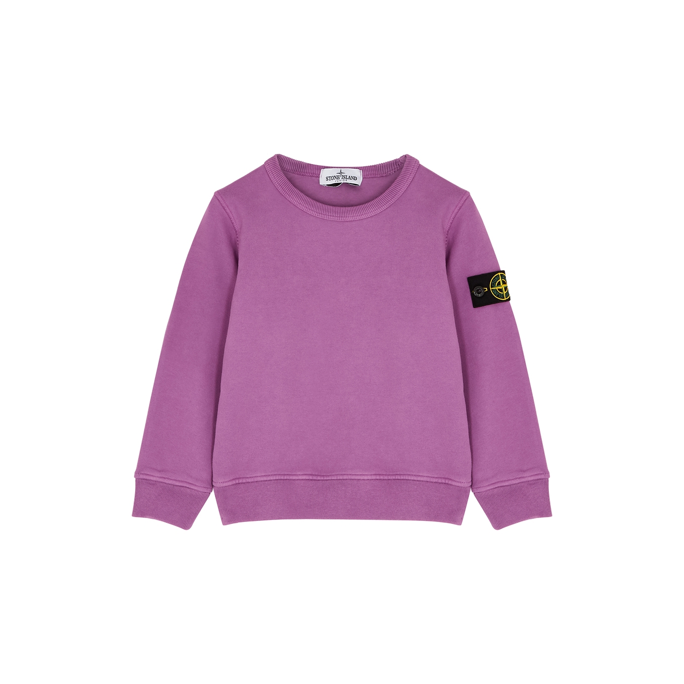 Stone Island Kids Purple Cotton Sweatshirt (6-8 Years) - Fuchsia - 6 Years