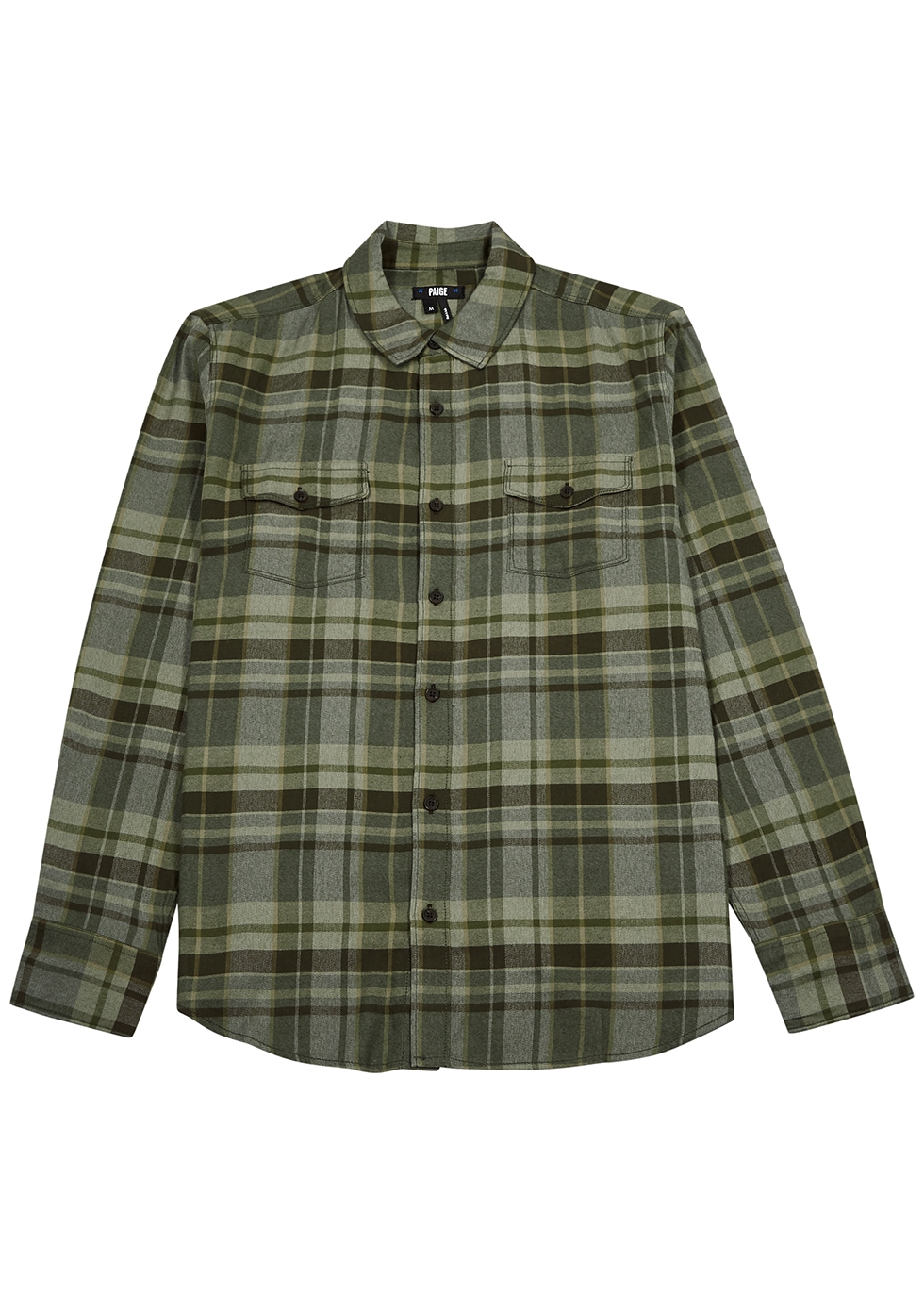 Everett green checked flannel shirt