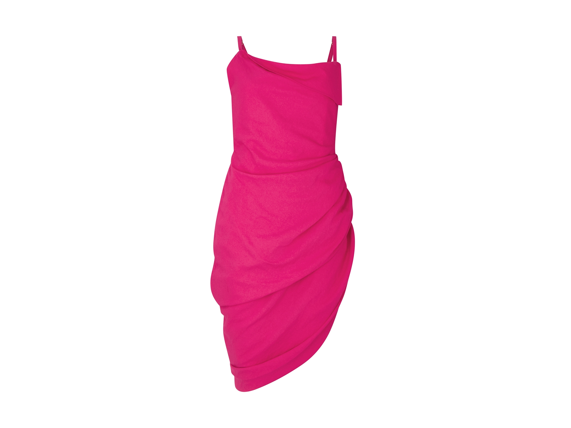 La Robe Saudade pink ruched mini dress
