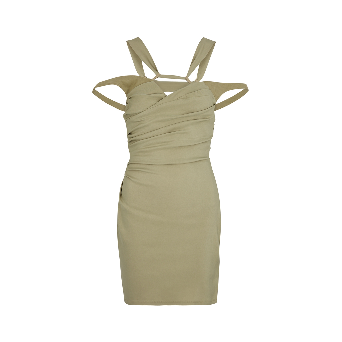 Jacquemus La Robe Soffio Draped Mini Dress - Beige - 6