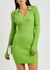 Marl green ribbed stretch-knit dress - Helmut Lang
