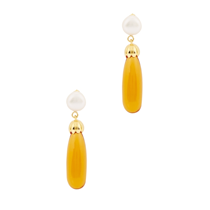 Daphine Helena 18kt Gold-plated Drop Earrings