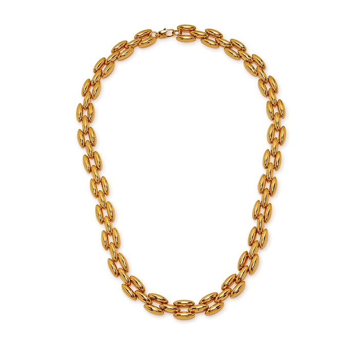Daphine Steffi Panther 18kt Gold-plated Chain Necklace
