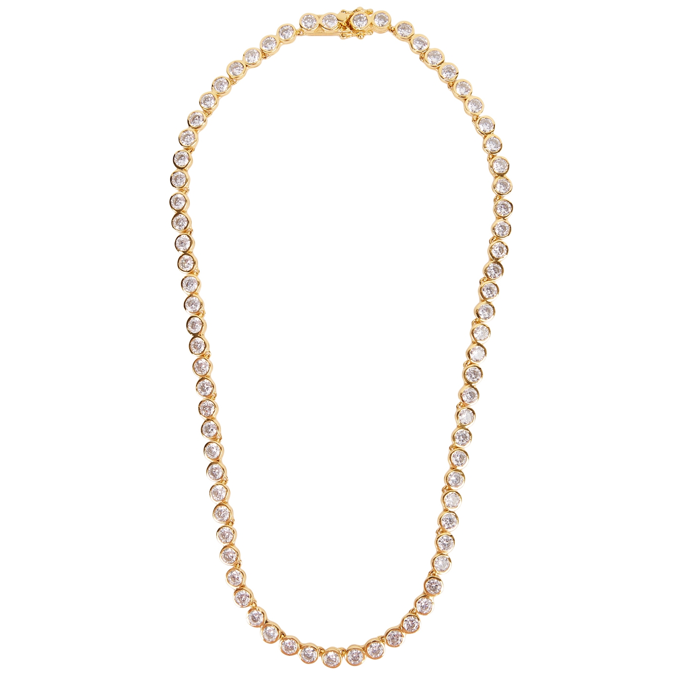 Daphine Chris Crystal-embellished 18kt Gold-plated Necklace
