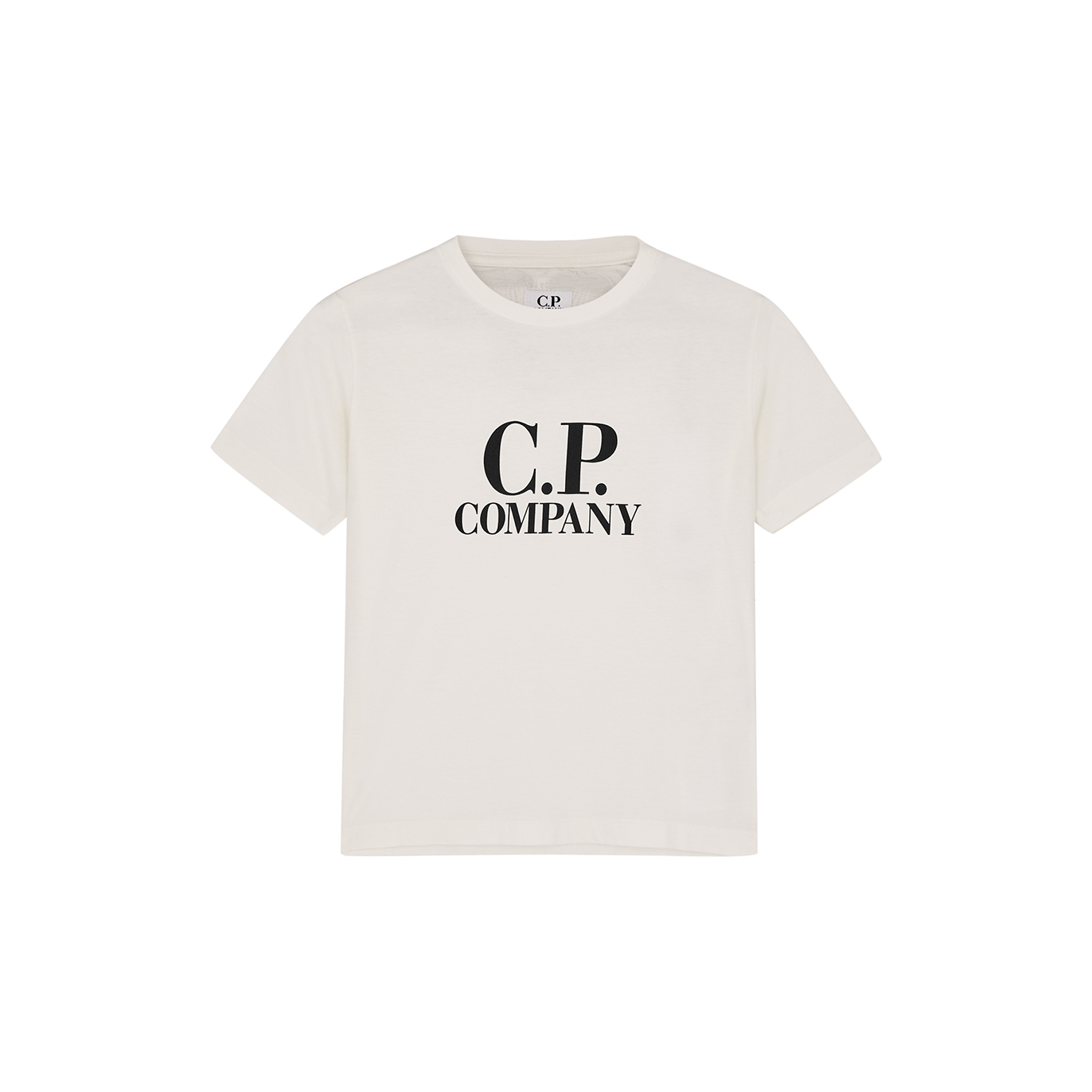 C.P. Company Kids White Logo Cotton T-shirt (8-10 Years) - 8 Years