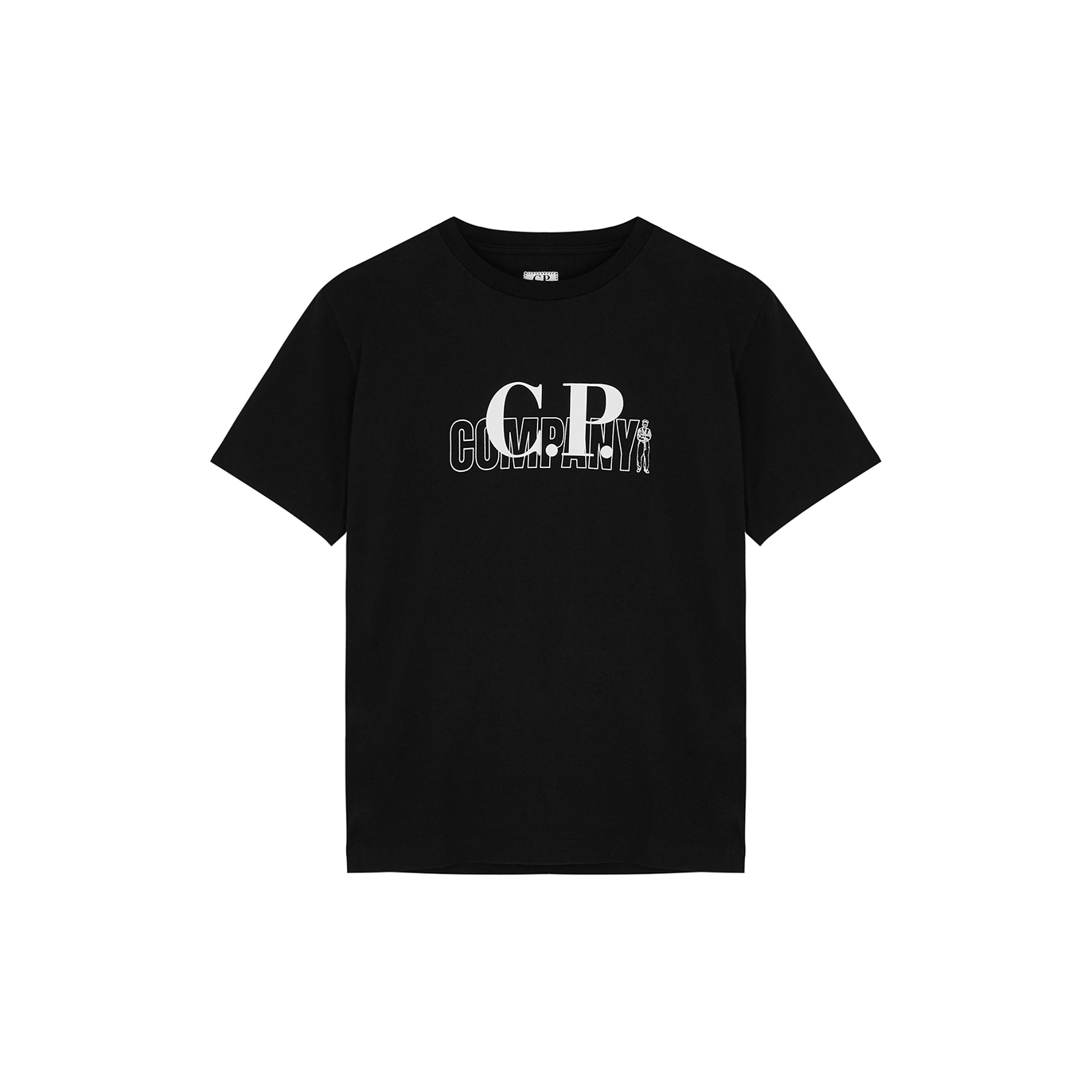 C.P. Company Kids Black Printed Cotton T-shirt (12-14 Years)