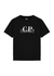 KIDS Black printed cotton T-shirt (12-14 years) - C.P. Company