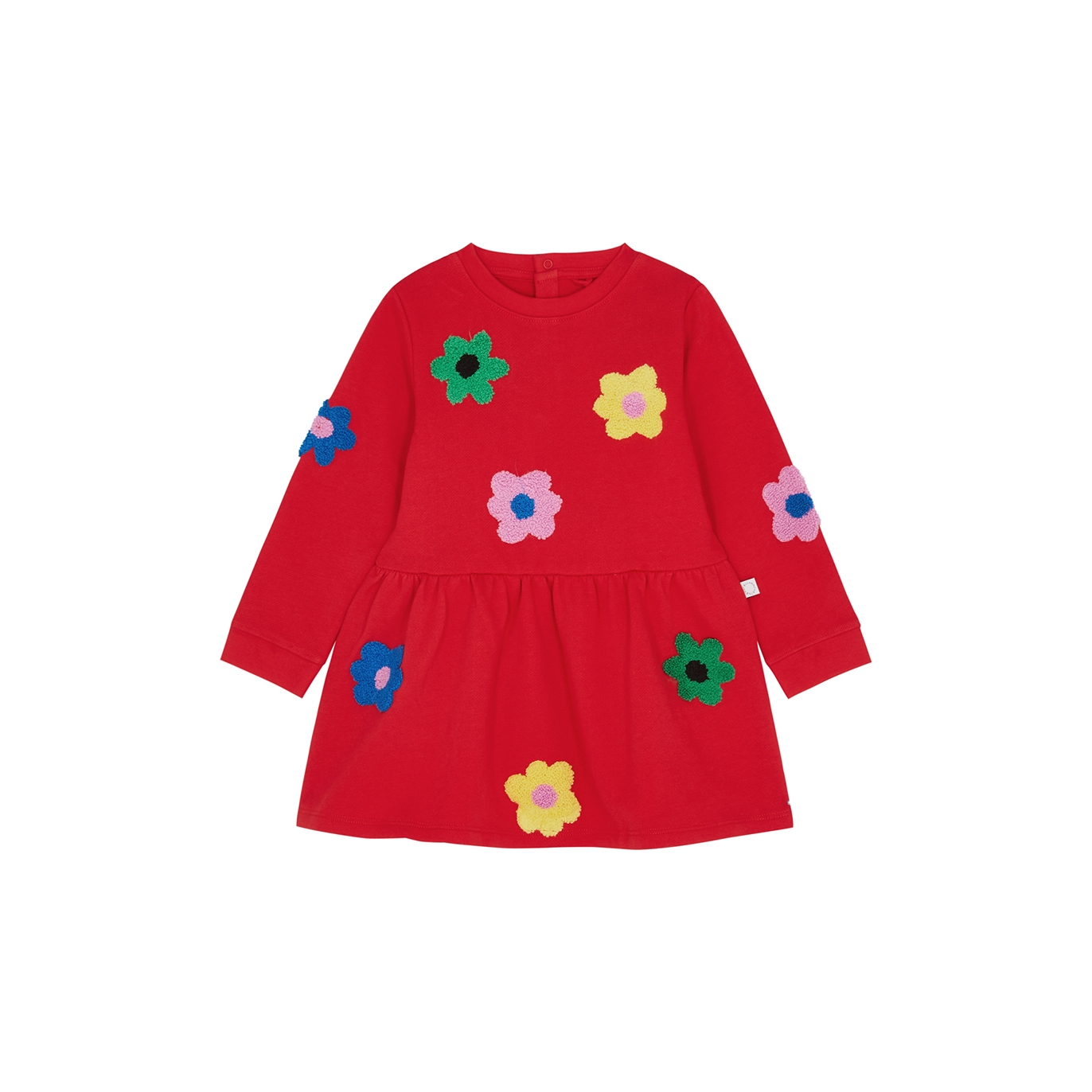 Stella McCartney Kids Red Floral-appliquéd Cotton Dress - Red Other - 24 Months