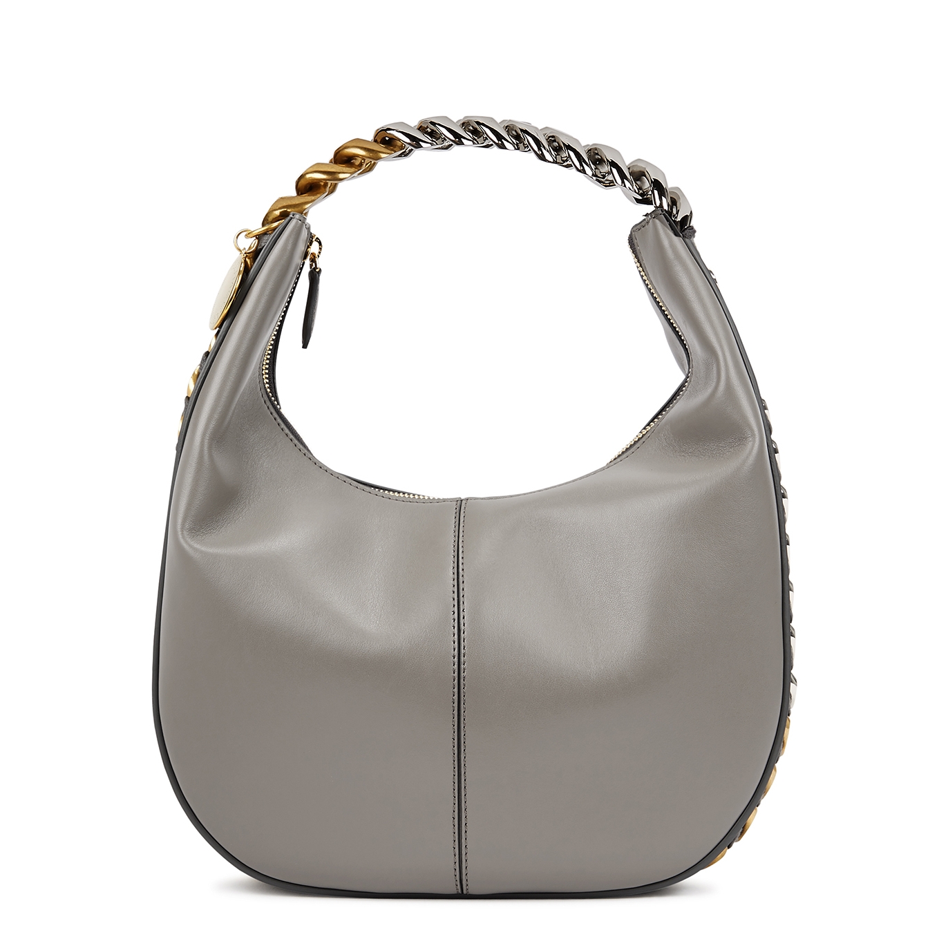 Stella Mccartney Frayme Small Faux Leather Shoulder Bag In Neutral