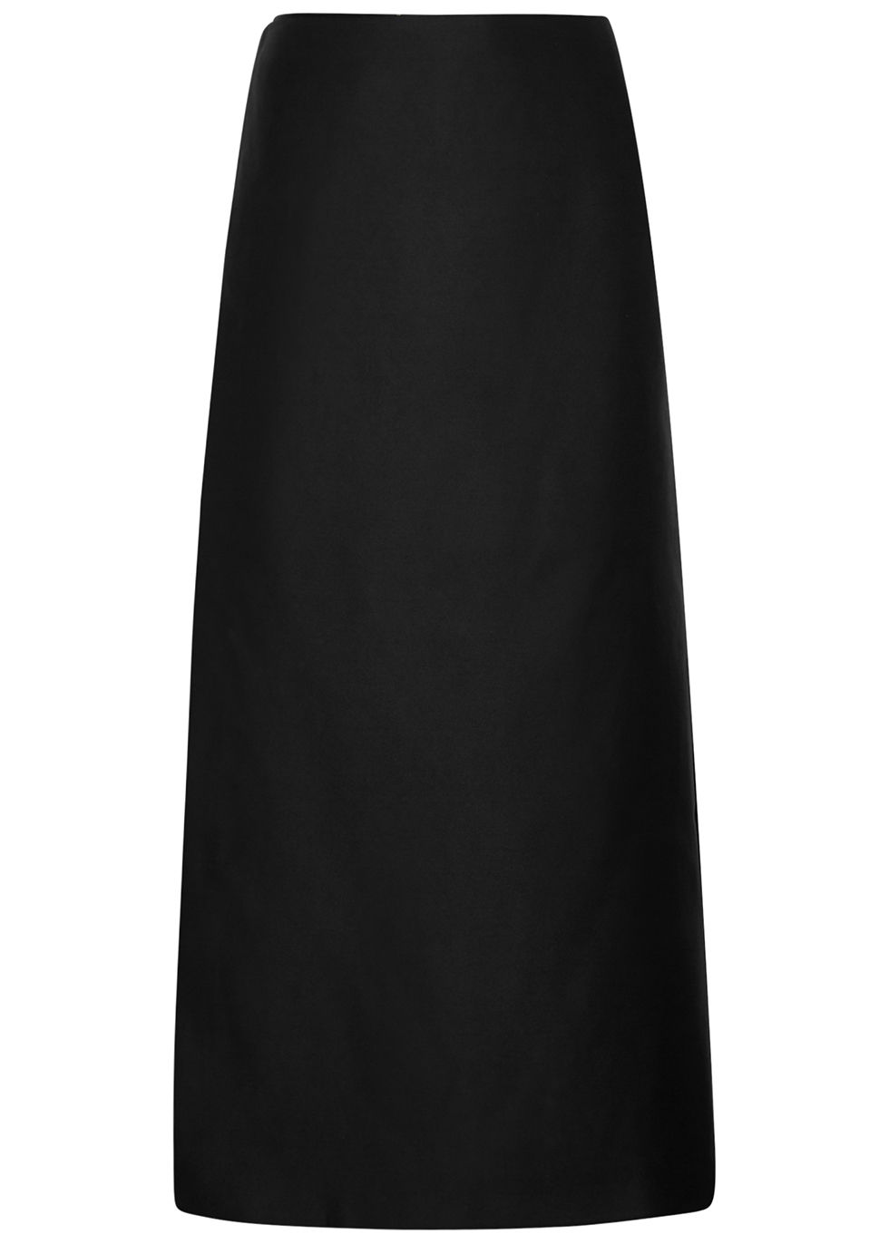 THE ROW Kanita black layered silk-satin skirt - Harvey Nichols