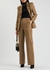Brown wide-leg faux suede trousers - Boutique Moschino