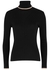 Black ribbed roll-neck wool jumper - Boutique Moschino
