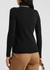 Black ribbed roll-neck wool jumper - Boutique Moschino