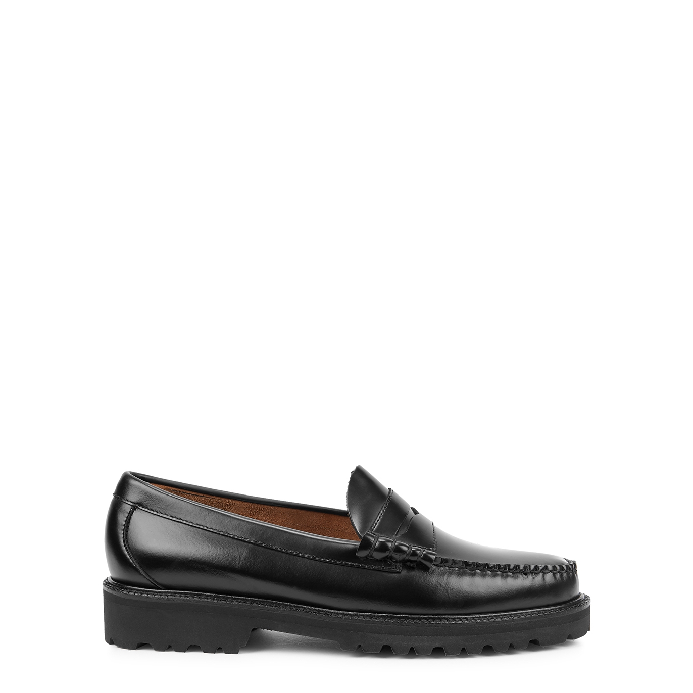 G.H Bass & Co Weejuns 90 Larson Black Leather Loafers - 7