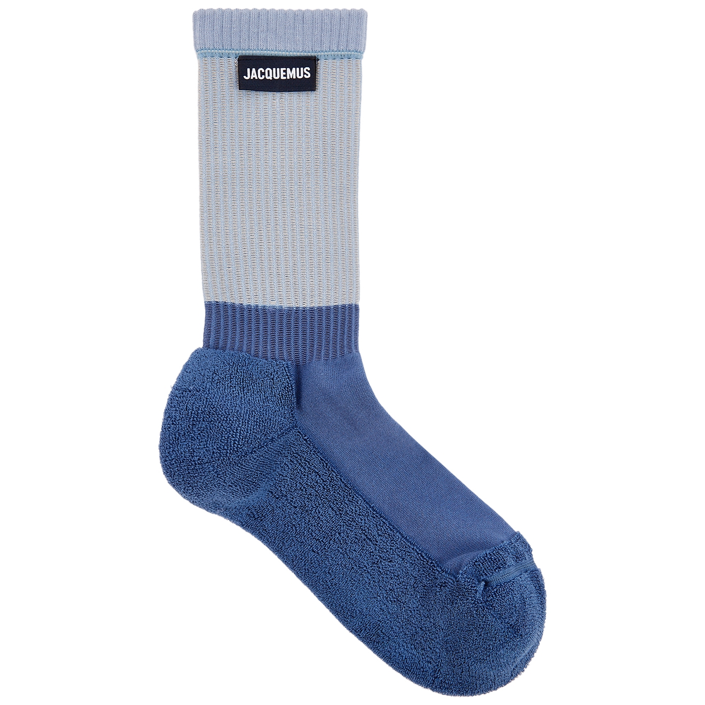Jacquemus Les Chaussettes Lenver Blue Cotton-blend Socks