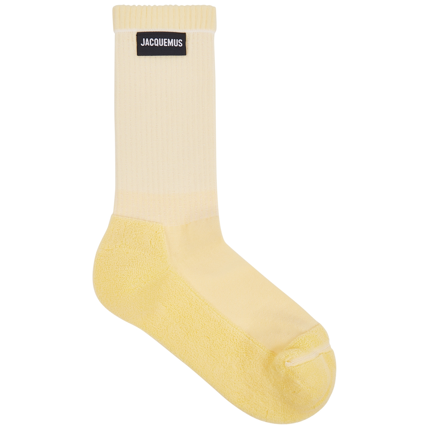 Jacquemus Les Chaussettes Lenver Yellow Cotton-blend Socks