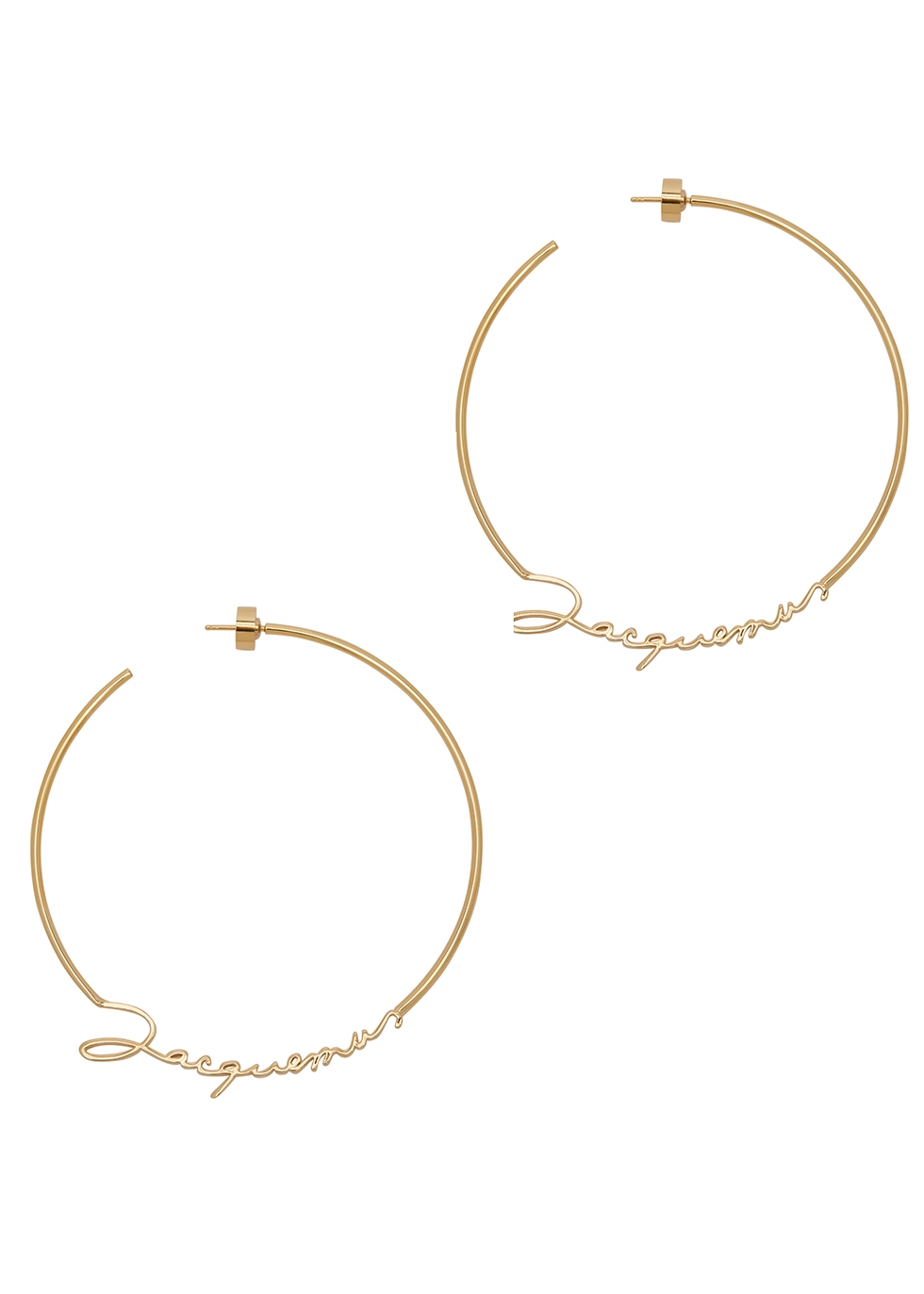 Jacquemus Les Créoles logo gold-tone hoop earrings