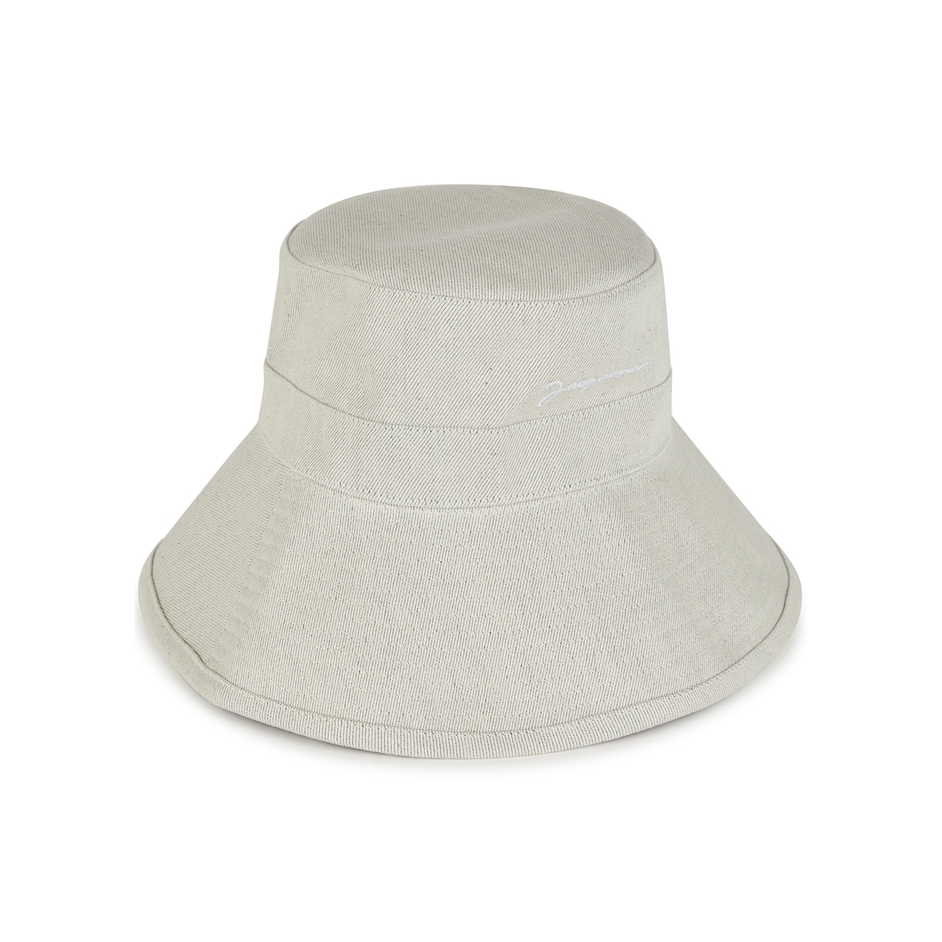 Jacquemus Le Bob Linu Off-white Canvas Bucket Hat