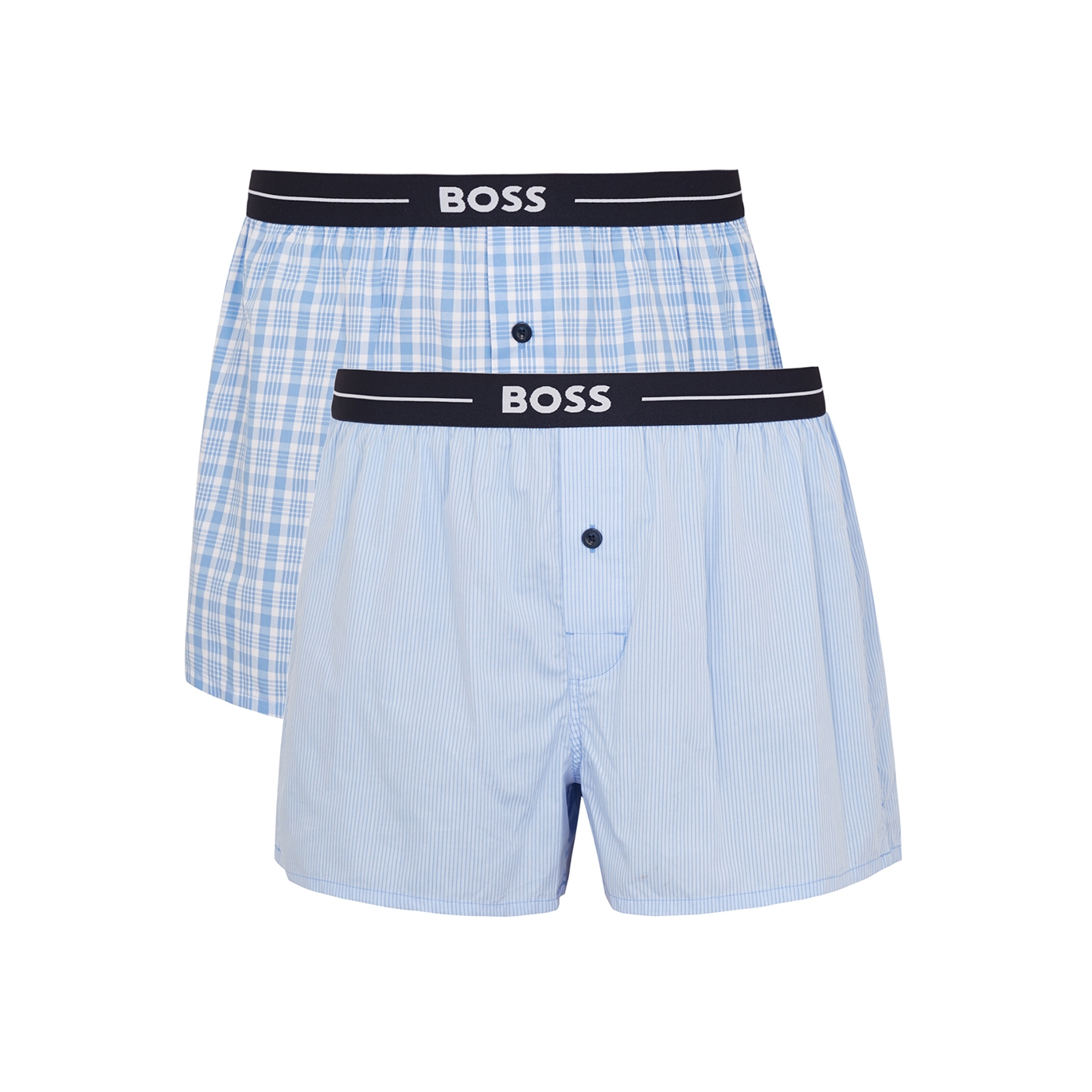 Hugo Boss Blue Cotton Boxer Shorts
