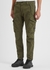 Army green brushed cotton cargo trousers - C.P. Company