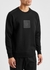 Diagonal Raised black cotton sweatshirt - C.P. Company