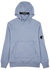 Diagonal Raised blue hooded cotton sweatshirt - C.P. Company