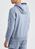 Diagonal Raised blue hooded cotton sweatshirt - C.P. Company