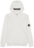 Diagonal Raised white hooded cotton sweatshirt - C.P. Company