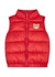 KIDS Red logo-print quilted shell gilet (4-8 years) - MOSCHINO