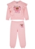 KIDS Pink printed stretch-cotton tracksuit - MOSCHINO