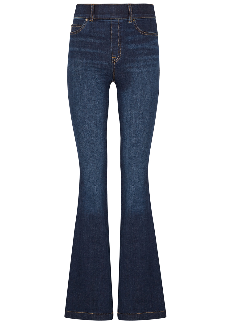 Spanx Dark blue flared-leg jeans - Harvey Nichols
