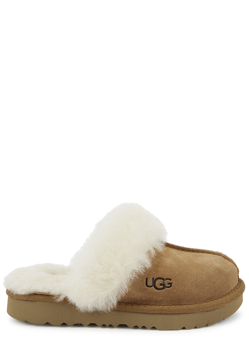 UGG KIDS Cosy II brown suede slippers - Harvey Nichols