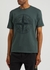 Green logo-embroidered cotton T-shirt - Stone Island